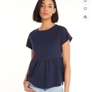 Time & Tru Peplum Tie Back Tshirt
